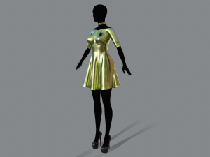 womens dress 3 Modello 3D