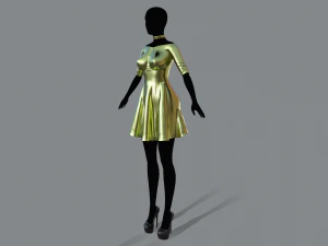 womens dress 3 3D Model