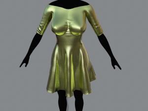 womens dress 3 Modello 3D