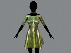 womens dress 3 3D Model