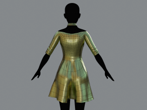 womens dress 3 Modello 3D