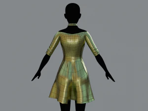 womens dress 3 3D Model