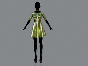 womens dress 3 Modello 3D