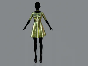 womens dress 3 3D Model