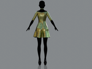 womens dress 3 Modello 3D