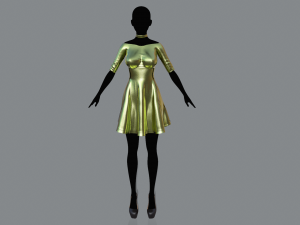 womens dress 3 Modello 3D