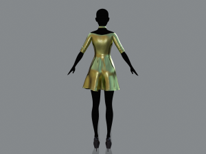 womens dress 3 Modello 3D