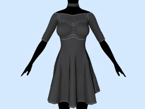 महिलाओं की पोशाक 4 3D मॉडल