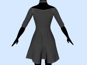 womens dress 4 Modelo 3D