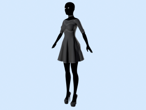 womens dress 4 Modelo 3D