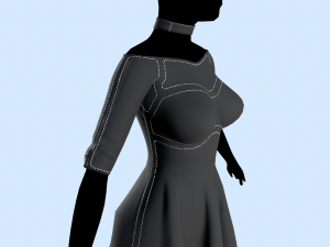 womens dress 4 Modelo 3D
