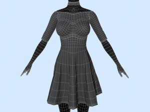 womens dress 4 Modelo 3D