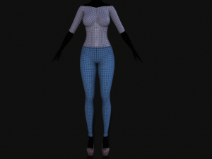 jacket and jeans 3D-Modell