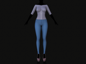 jacket and jeans 3D-Modell