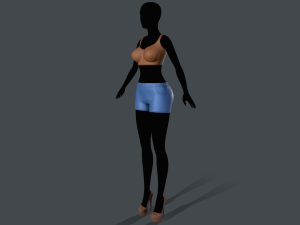 tank top and shorts 3Dモデル