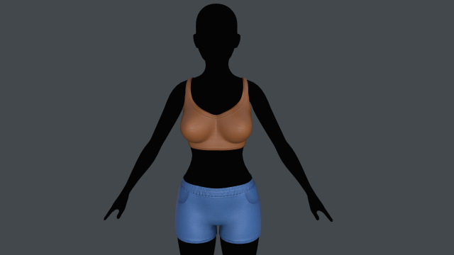 tank top and shorts 3Dモデル .c4d .max .obj .3ds .fbx .stl .blend 
