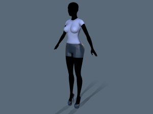 t-shirt and shorts Modèle 3D