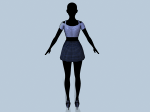 top and skirt 3Dモデル