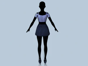 top and skirt 3D Model