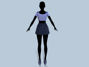top and skirt 3Dモデル