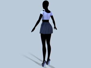 top and skirt 3Dモデル