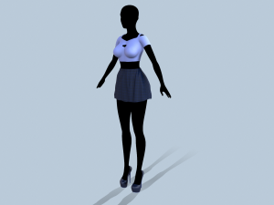 top and skirt 3Dモデル