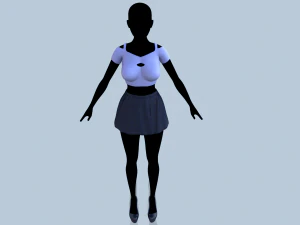 top and skirt 3D Model