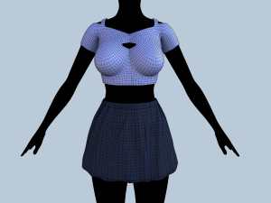 top and skirt 3Dモデル