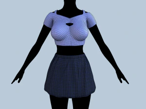 top and skirt 3D Model