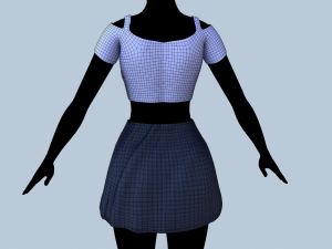 top and skirt 3Dモデル