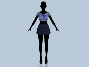top and skirt 3Dモデル