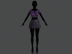 top and skirt 2 Model 3D