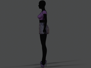 top and skirt 2 Model 3D