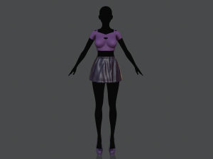 top and skirt 2 Model 3D