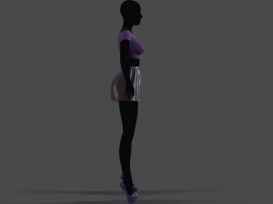 top and skirt 2 Model 3D