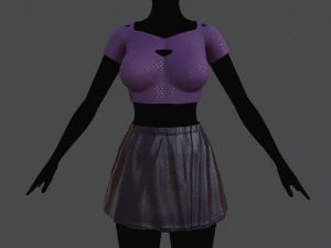 top and skirt 2 3D Model
