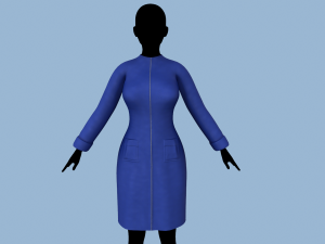 coat blue 3D Model