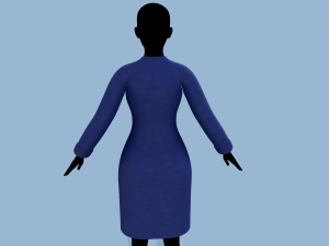 coat blue Modelo 3D