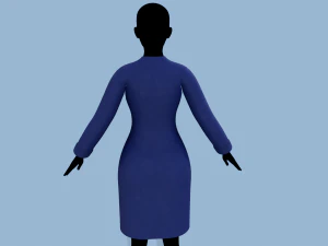 coat blue 3D Model