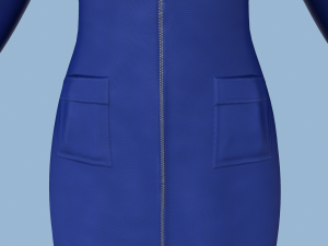 coat blue Modelo 3D