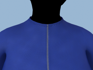 coat blue Modelo 3D
