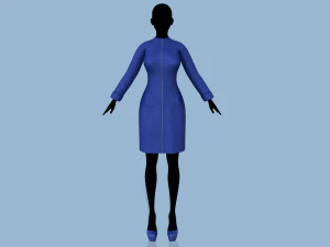 coat blue 3D Model