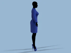 coat blue 3D Model