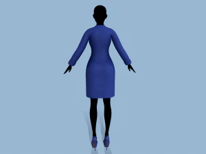 coat blue 3D Model
