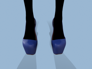 coat blue Modelo 3D
