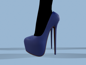 coat blue Modelo 3D