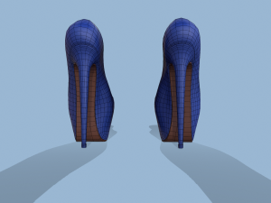 coat blue Modelo 3D