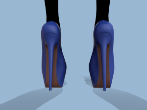 coat blue Modelo 3D