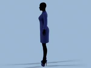 coat blue Modelo 3D