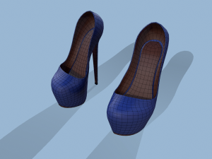 coat blue Modelo 3D